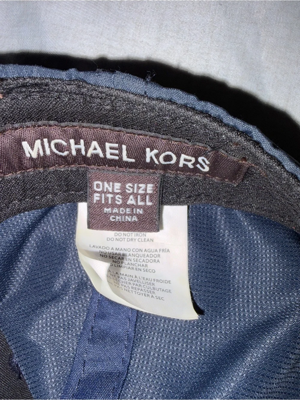Michael Kors Navy Baseball Cap with Red Logo